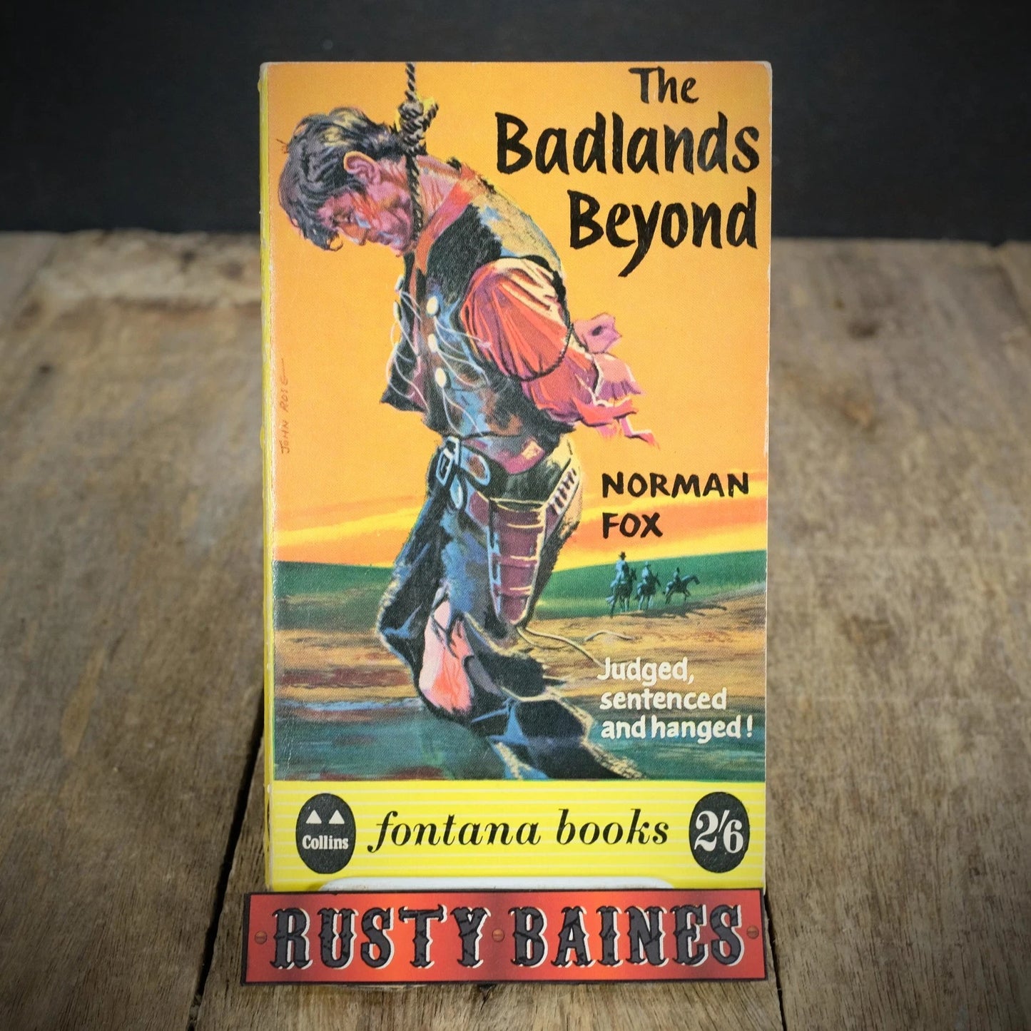 Vintage Western Paperback, The Badlands Beyond, Norman Fox, Fontana 1961