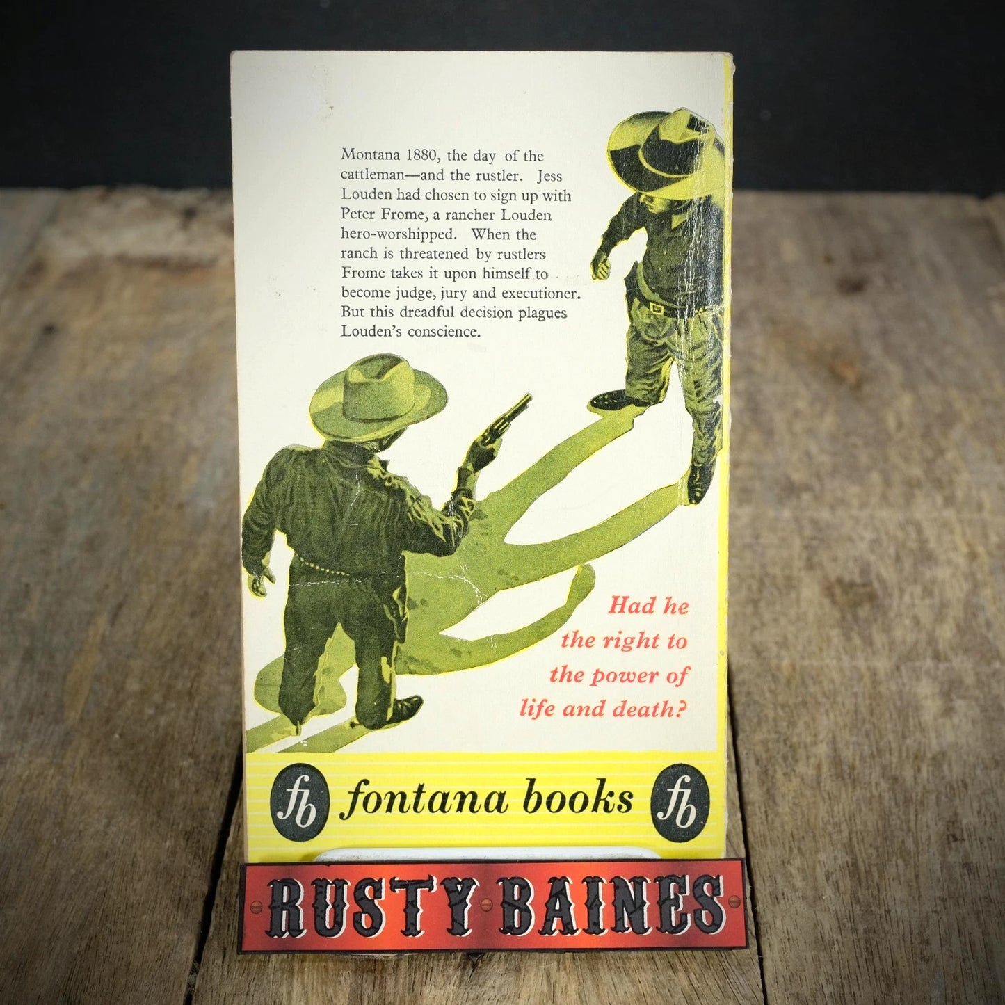 Vintage Western Paperback, The Badlands Beyond, Norman Fox, Fontana 1961