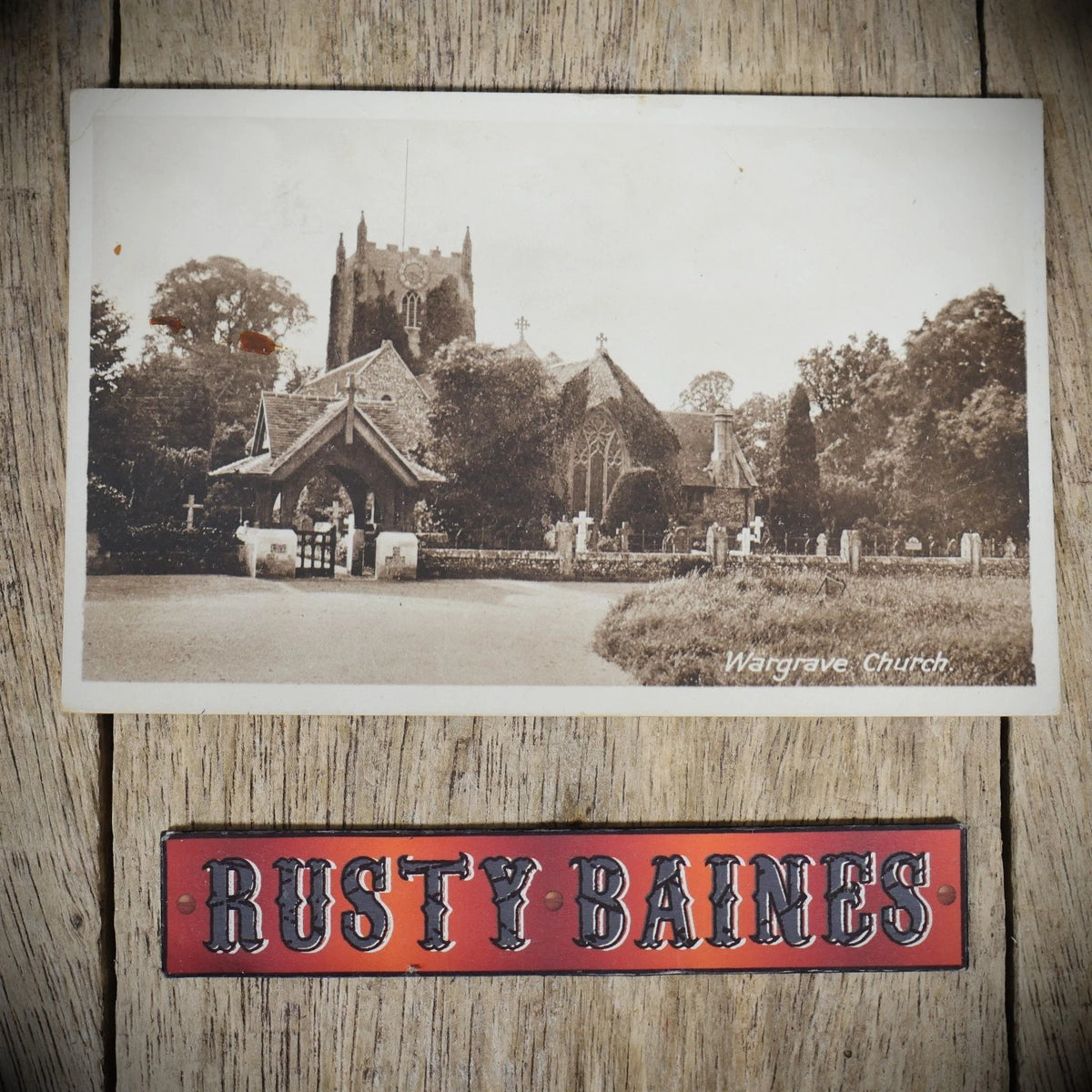 Postcard, Wargrave Church, Printed