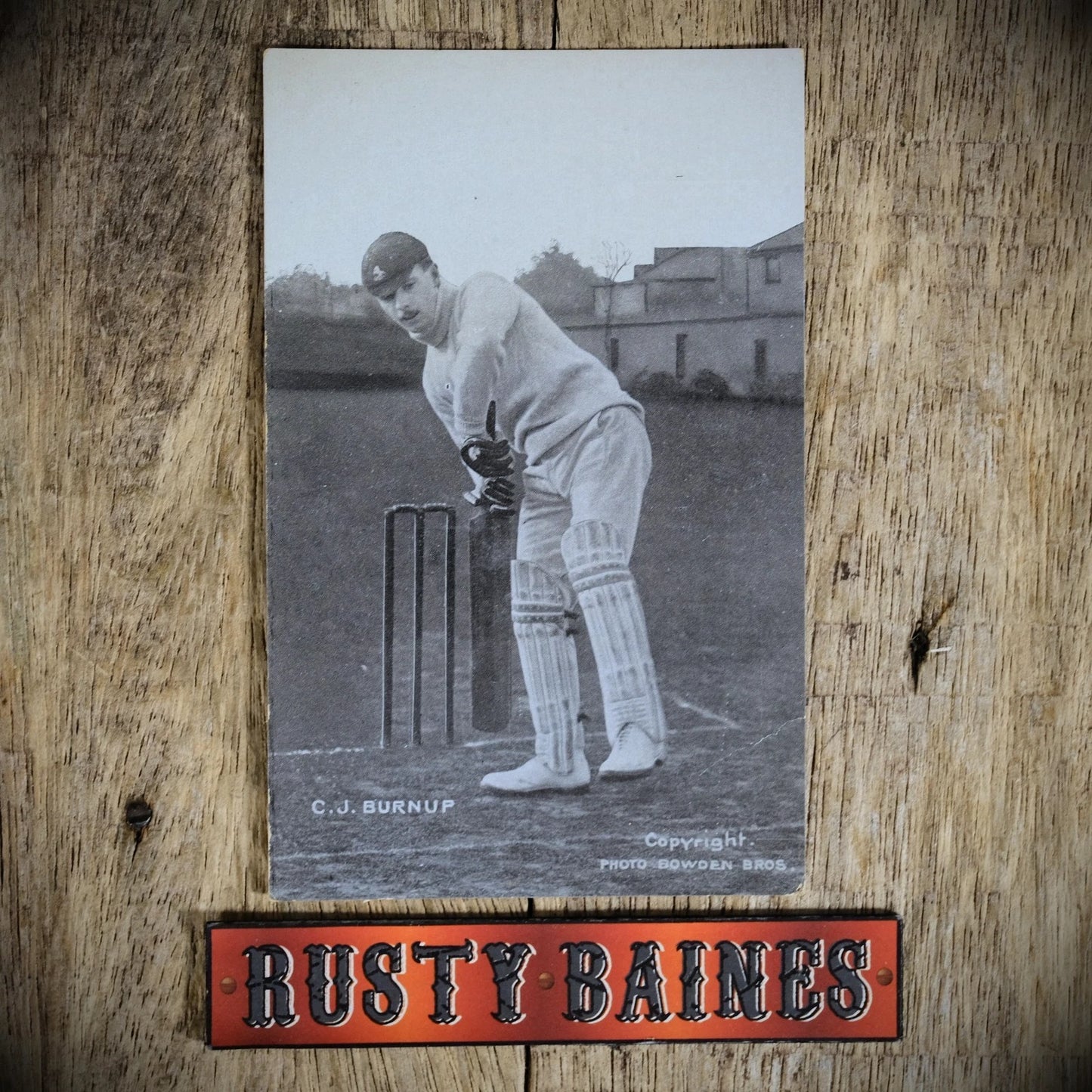 Postcard, Social History, Kent Cricketer Cuthbert Burnup, Printed