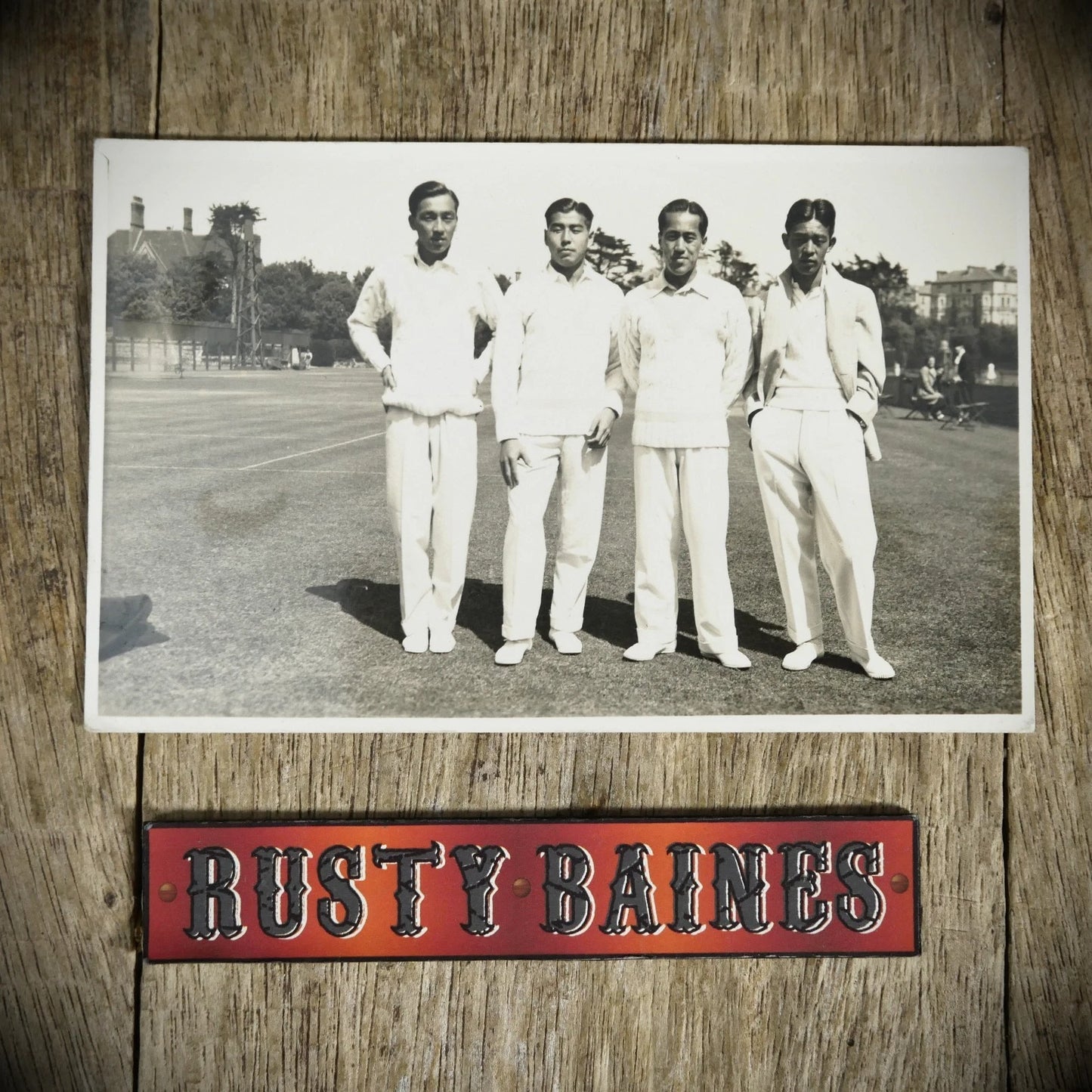 Postcard, Unidentified East Asian Cricket Team Members, Real Photo