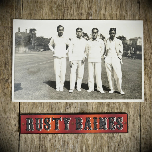 Postcard, Unidentified East Asian Cricket Team Members, Real Photo