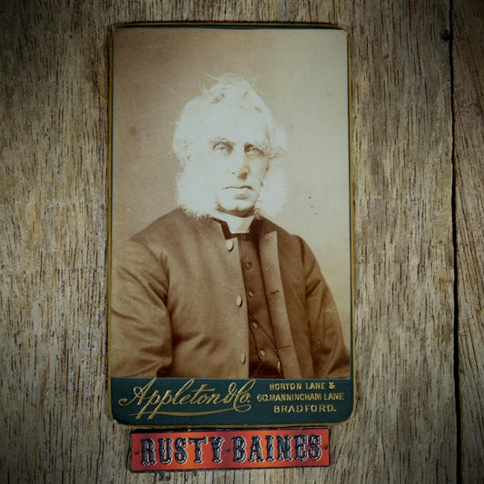 Carte de Visite (CDV) Portrait of Mature Victorian Man with Mutton Chops, Appleton, Bradford
