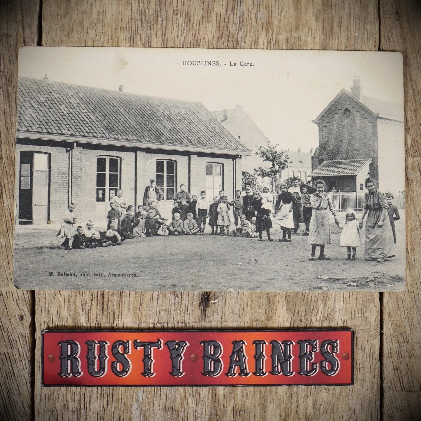 Postcard, Houplines France La Gare Railway Station