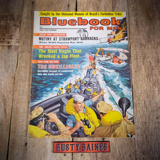 Vintage Pulp Magazine, Bluebook for Men October 1963, Margaret Lee, T E Lawrence