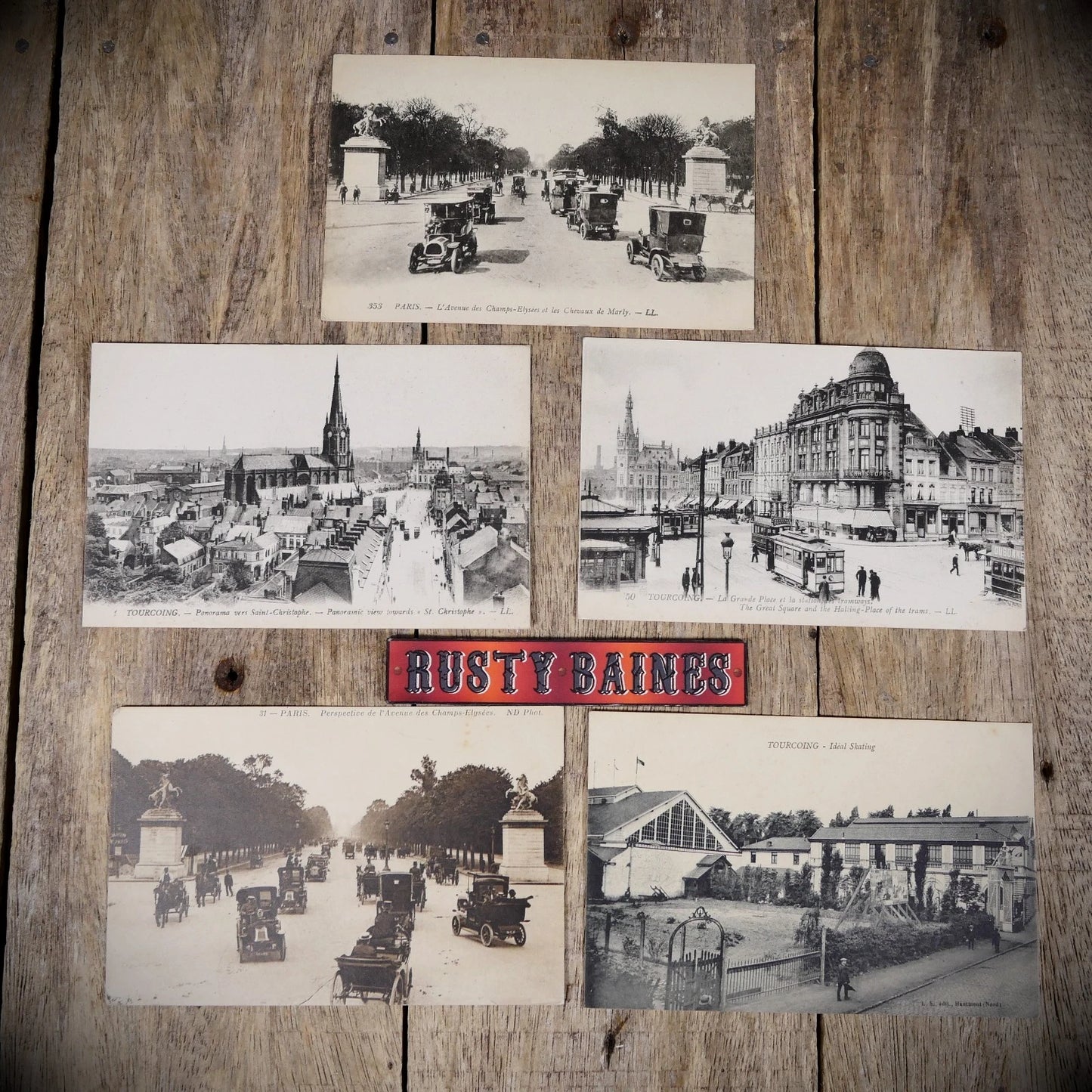 Postcard Bundle, Antique French Scenes, L Levy Etc. Paris/Tourcoing