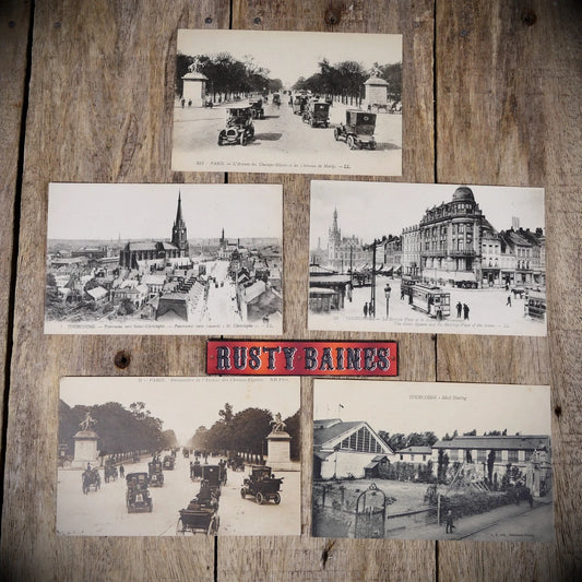Postcard Bundle, Antique French Scenes, L Levy Etc. Paris/Tourcoing