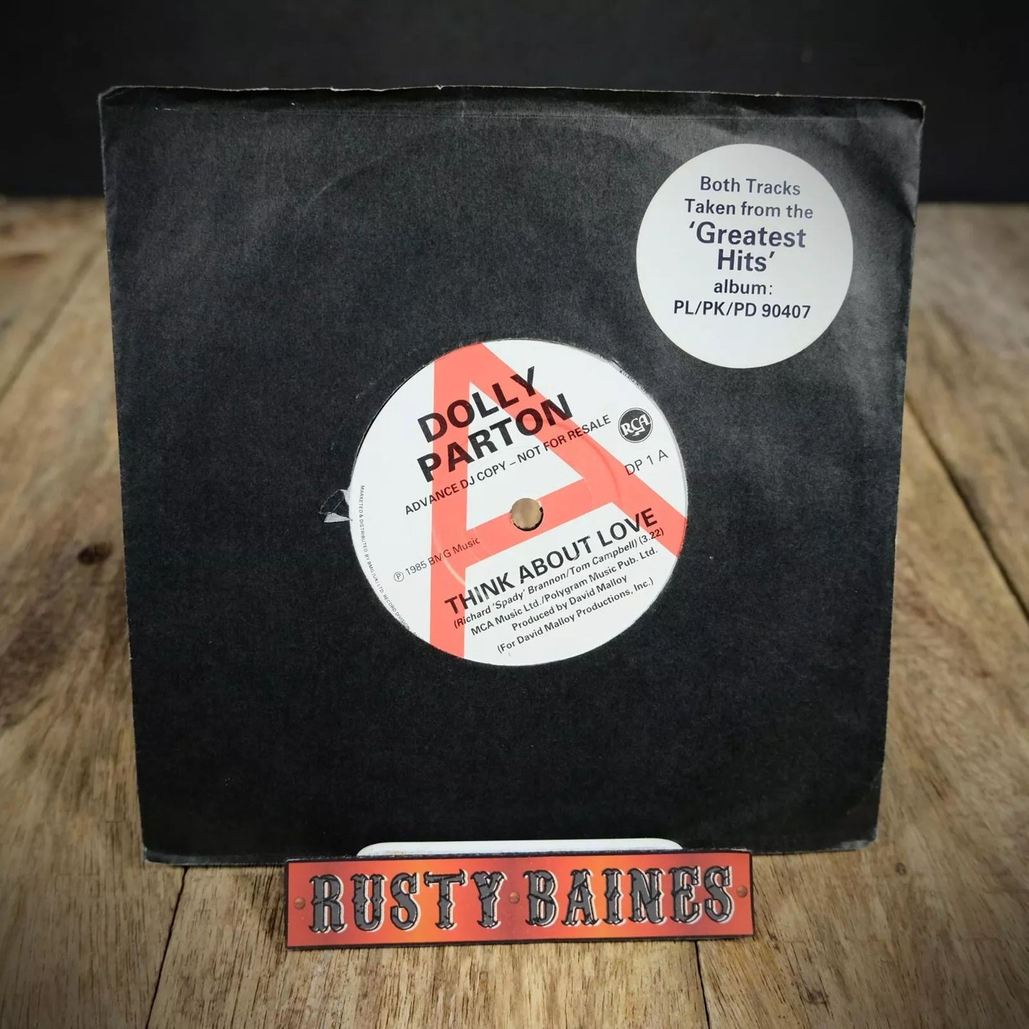 Record 7" Single, Dolly Parton, Think About Love/Is Like a Butterfly