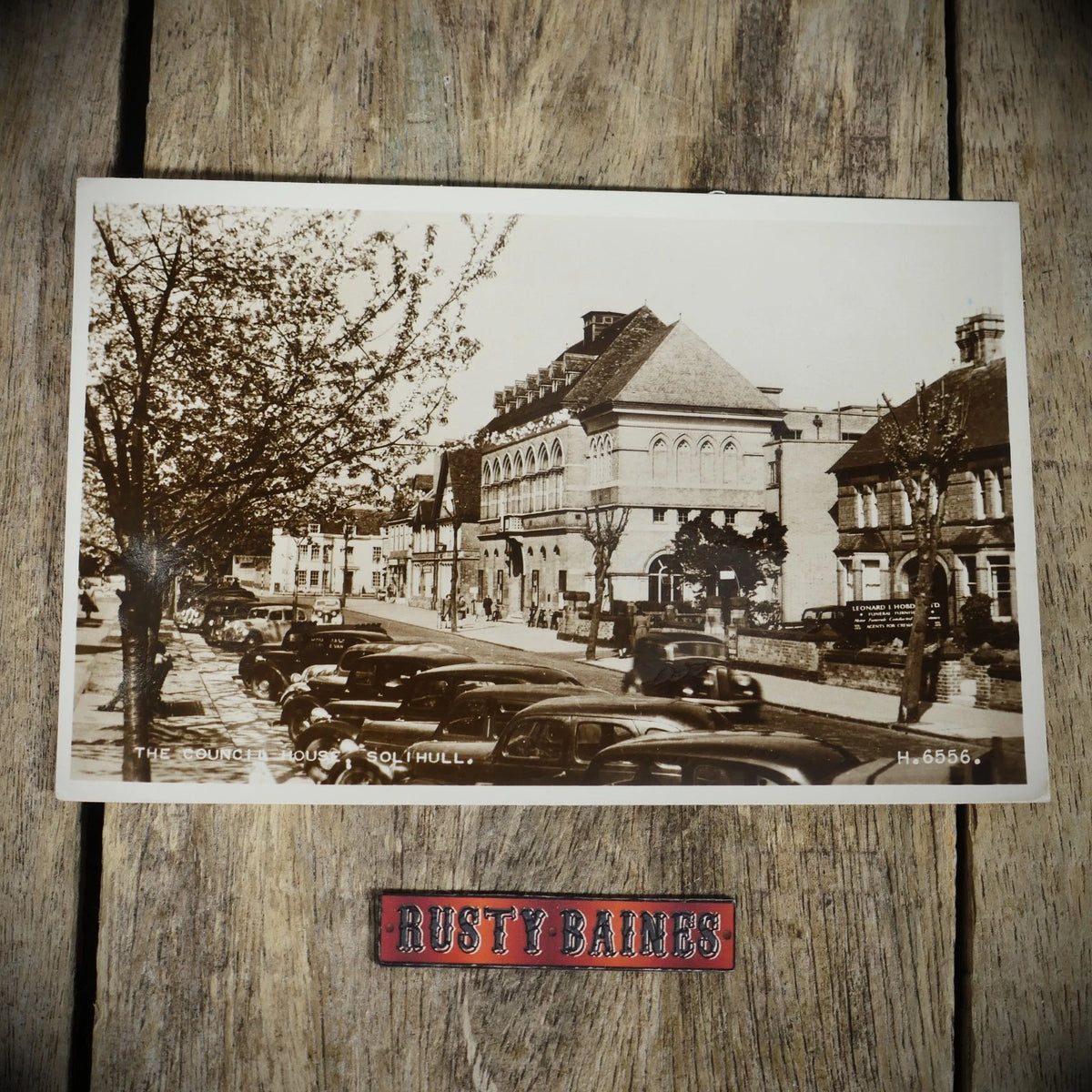 Postcard, Solihull, Council House, Classic Cars, 1950's Real Photo