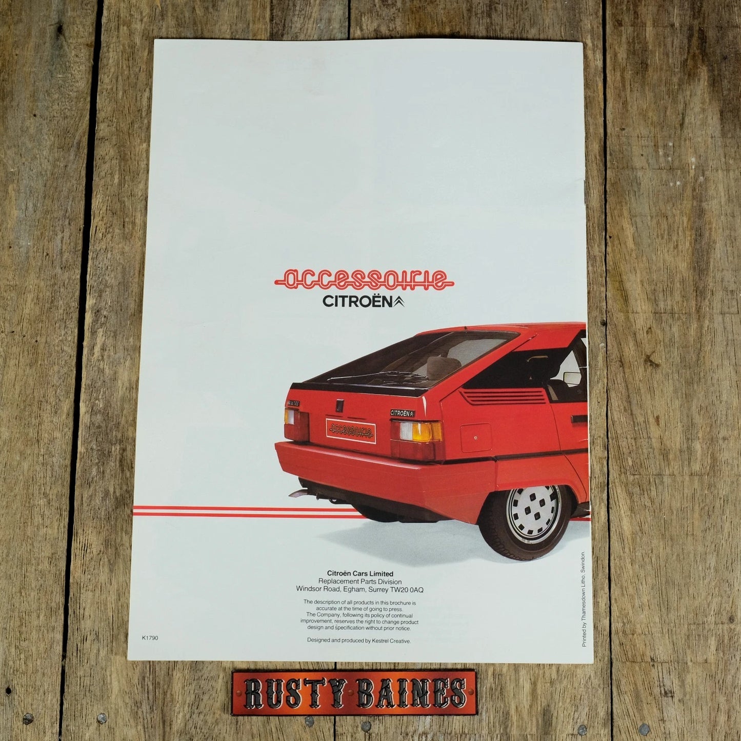 Original Car Brochure, Citroen BX Accessories