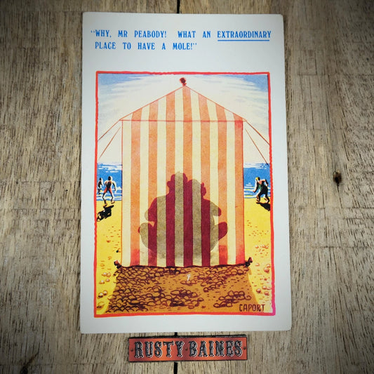 Postcard, Comic/Humour, Beach Tent Silhouette, Innuendo