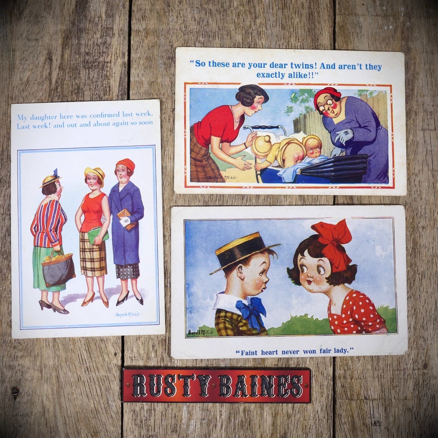 Postcard Bundle, Comic, Donald McGill