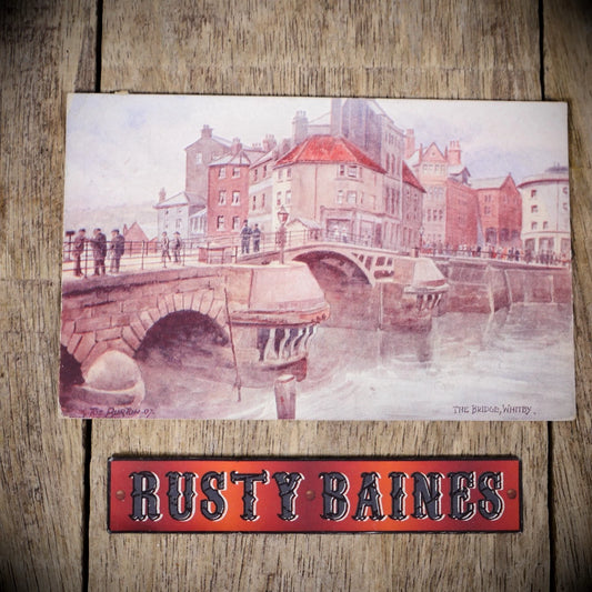Postcard, Whitby Bridge, 1908, T Burton Artist, Printed