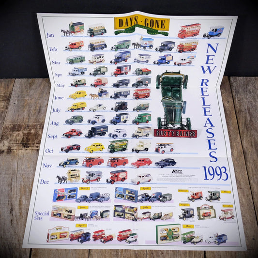 Lledo Days Gone By Diecast Models Toy Car Bus Van Poster for 1993