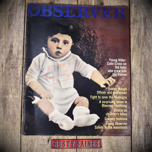 Vintage Observer Magazine 15th April 1973, Adolf Hitler, Evelyn Waugh