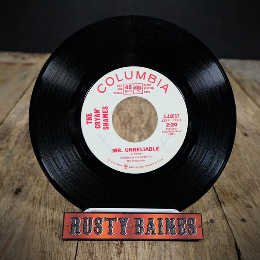 Record 7" Single, The Cryan Shames, Mr Unreliable