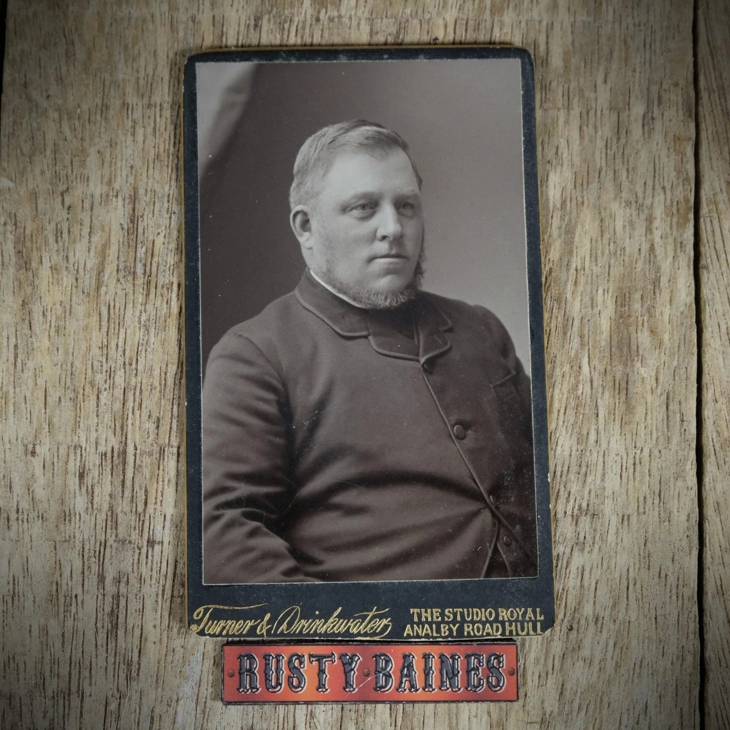Carte de Visite (CDV) Portrait of Man with Trimmed Chin-Strap Beard, Hull, Turner & Drinkwater