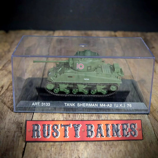 Art 3133 Tank Sherman Tank M4 A2 UK WW2, Cased