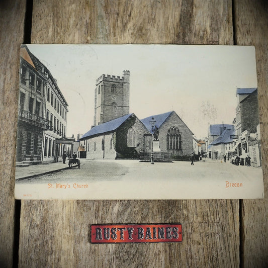 Postcard, Brecon St Mary's Church, Printed