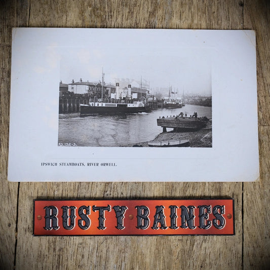 Postcard, Ipswich Steamboats, Paddle Steamer, Rover Orwell, Real Photo