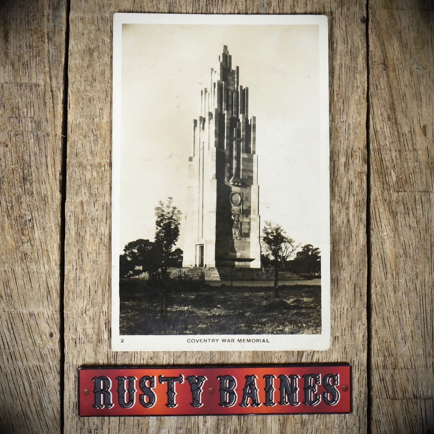 Postcard, Coventry War Memorial, 1927 Real Photo