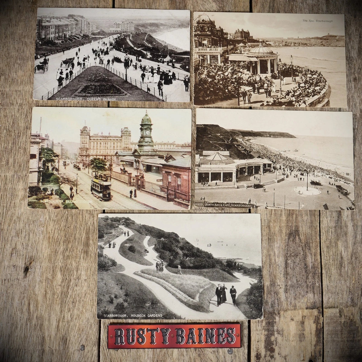 Postcards x5 Scarborough Bundle, Early 1900s, Printed