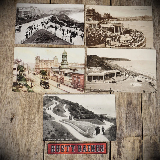 Postcards x5 Scarborough Bundle, Early 1900s, Printed