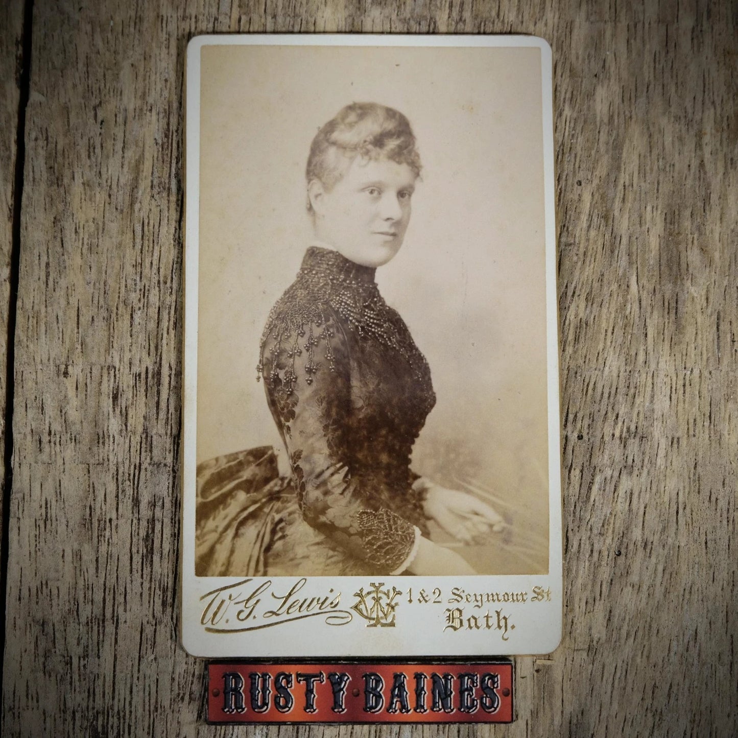Carte de Visite (CDV) Portrait of Victorian Woman, Fashion, W G Lewis, Bath