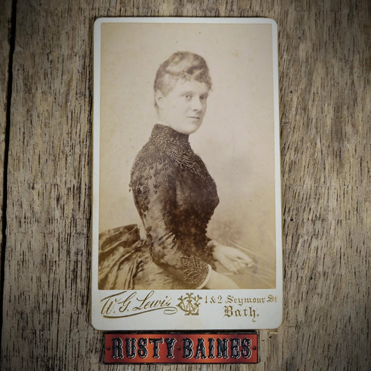 Carte de Visite (CDV) Portrait of Victorian Woman, Fashion, W G Lewis, Bath