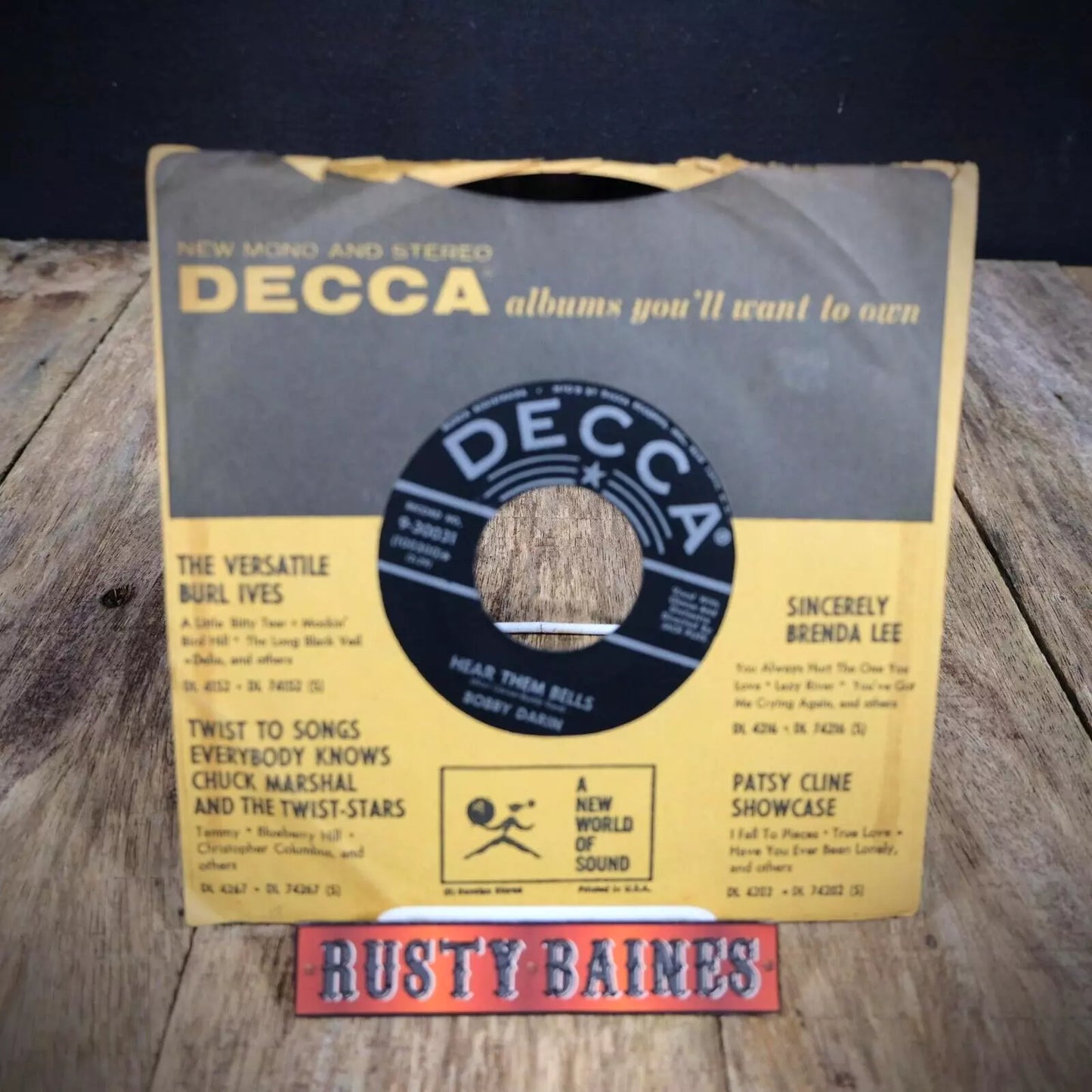 Record 7" Single, Bobby Darin, The Greatest Builder/Hear Them Bells