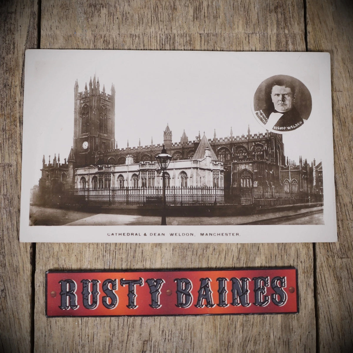 Postcard, Manchester Cathedral, Bishop Weldon, Real Photo