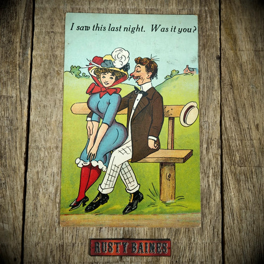Postcard, Comic, Romance, Curvy Woman, I Saw This Last Night