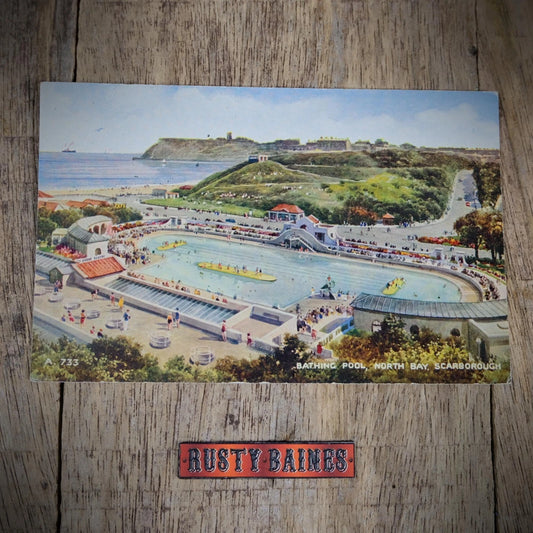 Postcard, Scarborough North Bay Bathing Pool, Valentine Art Printed