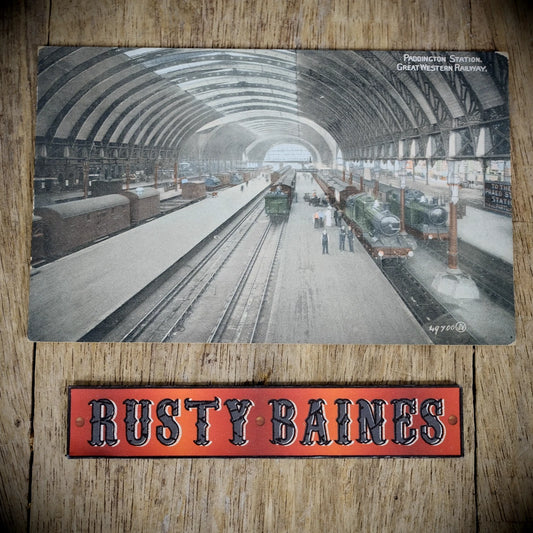 Postcard, London Paddington Railway Station, Great Western, Printed