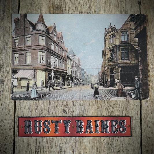 Postcard, Rotherham High Street 1907, Printed
