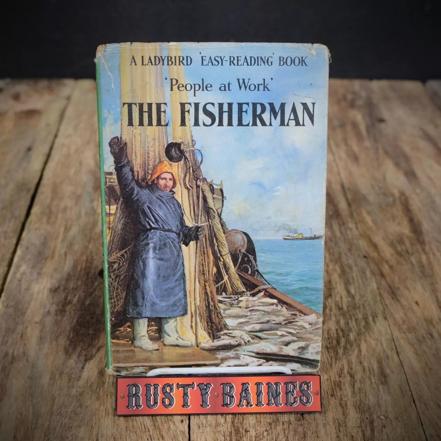 Vintage Ladybird Book, People at Work, The Fisherman, Dustwrapper 2'6 Issue