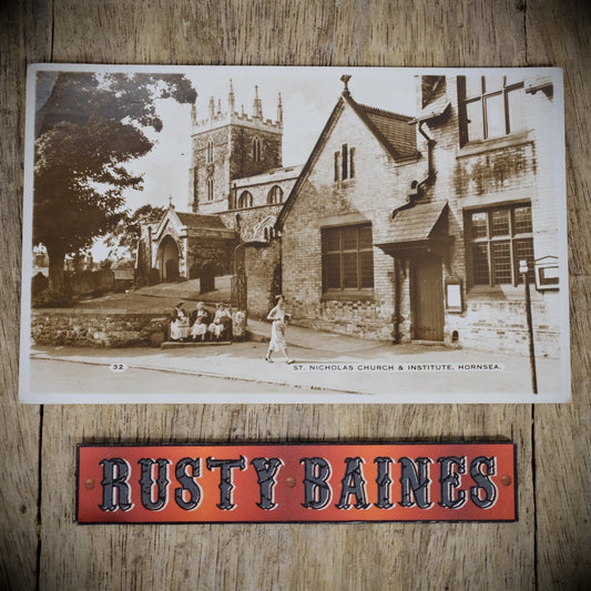 Postcard, Hornsea St Nicholas Church & Institute, Bamforth Real Photo