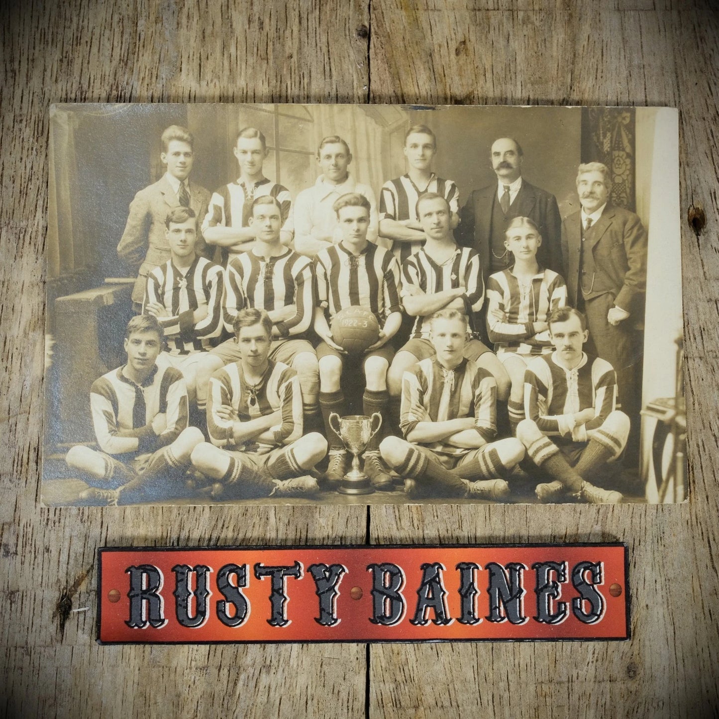 Postcard Original Real Photo, Unidentified Football Team 1922 S.A. AFC