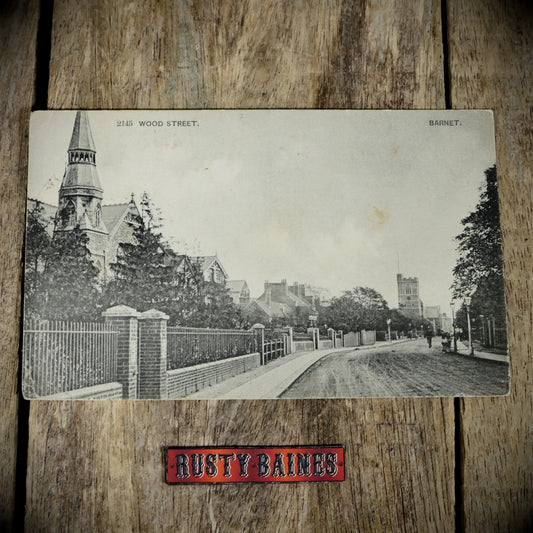 Postcard, Barnet Wood Street, Printed