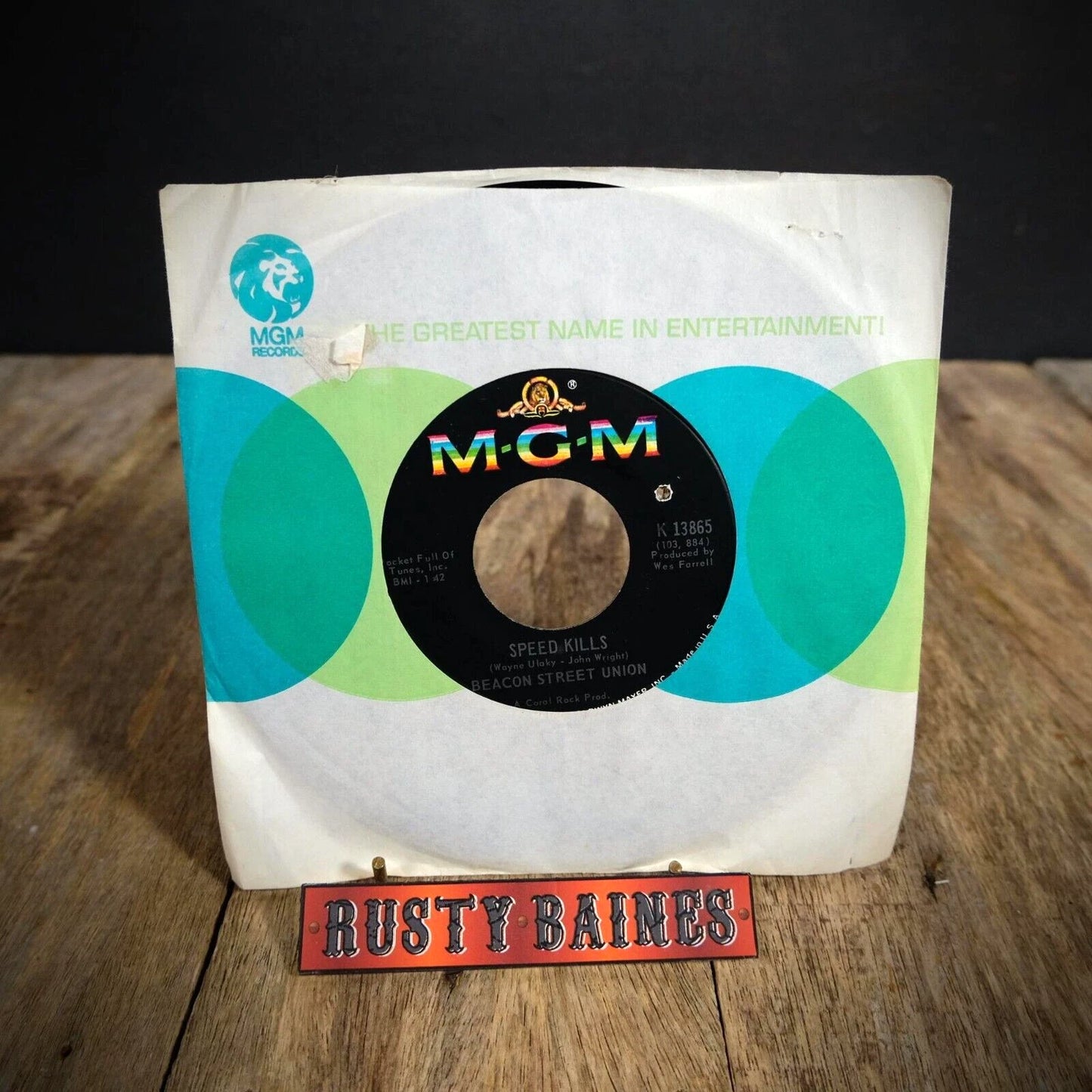 Record 7" Single, Beacon Street Union, South End Incident/Speed Kills