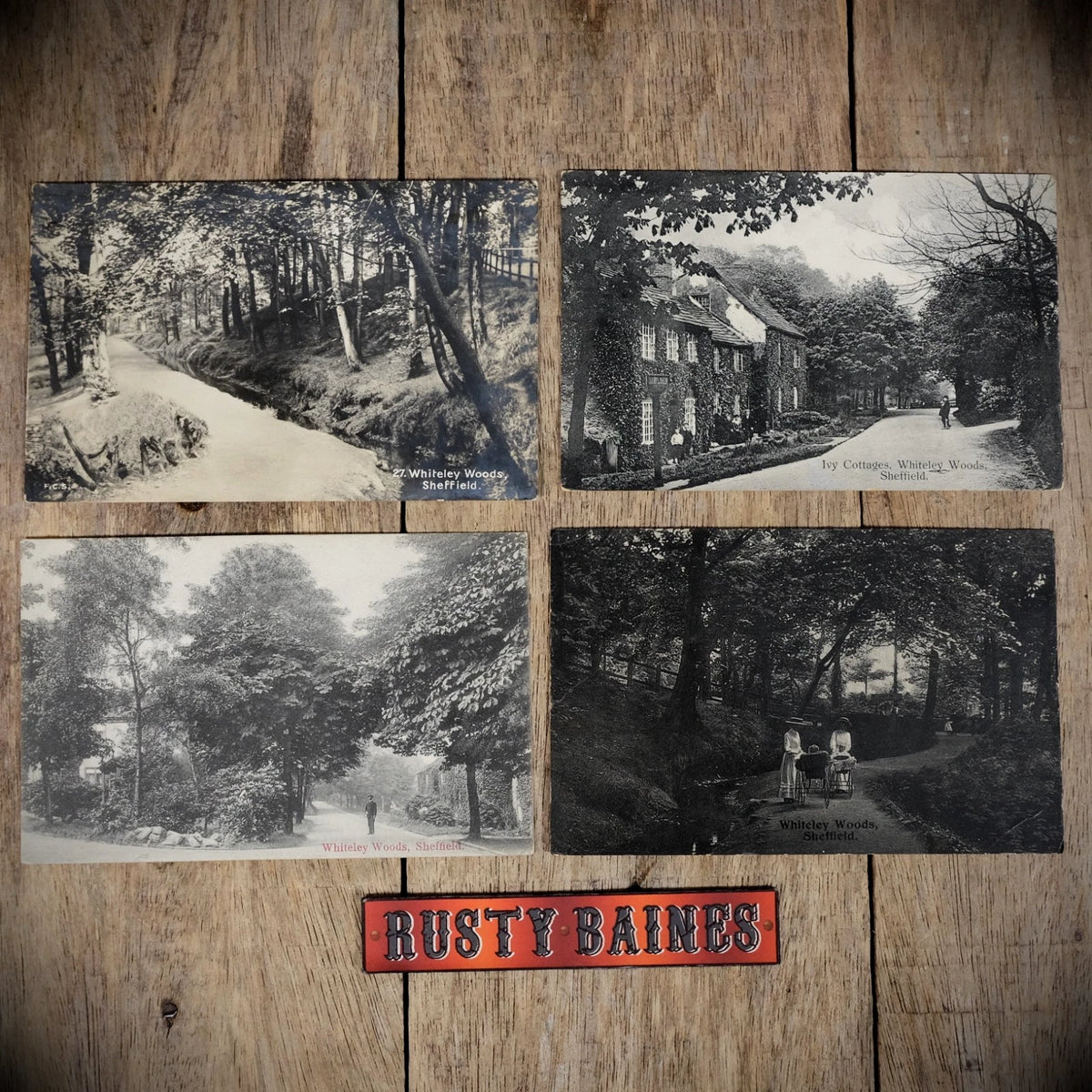 Postcards, Bundle x4 Sheffield Whitley Woods/Forge Dam