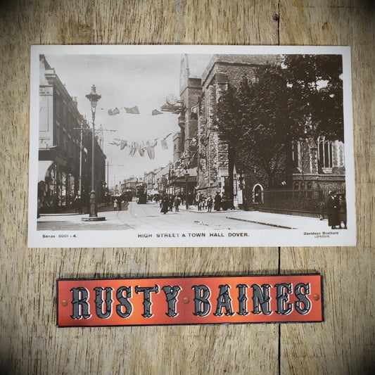 Postcard, Dover High Street & Town Hall, Real Photo