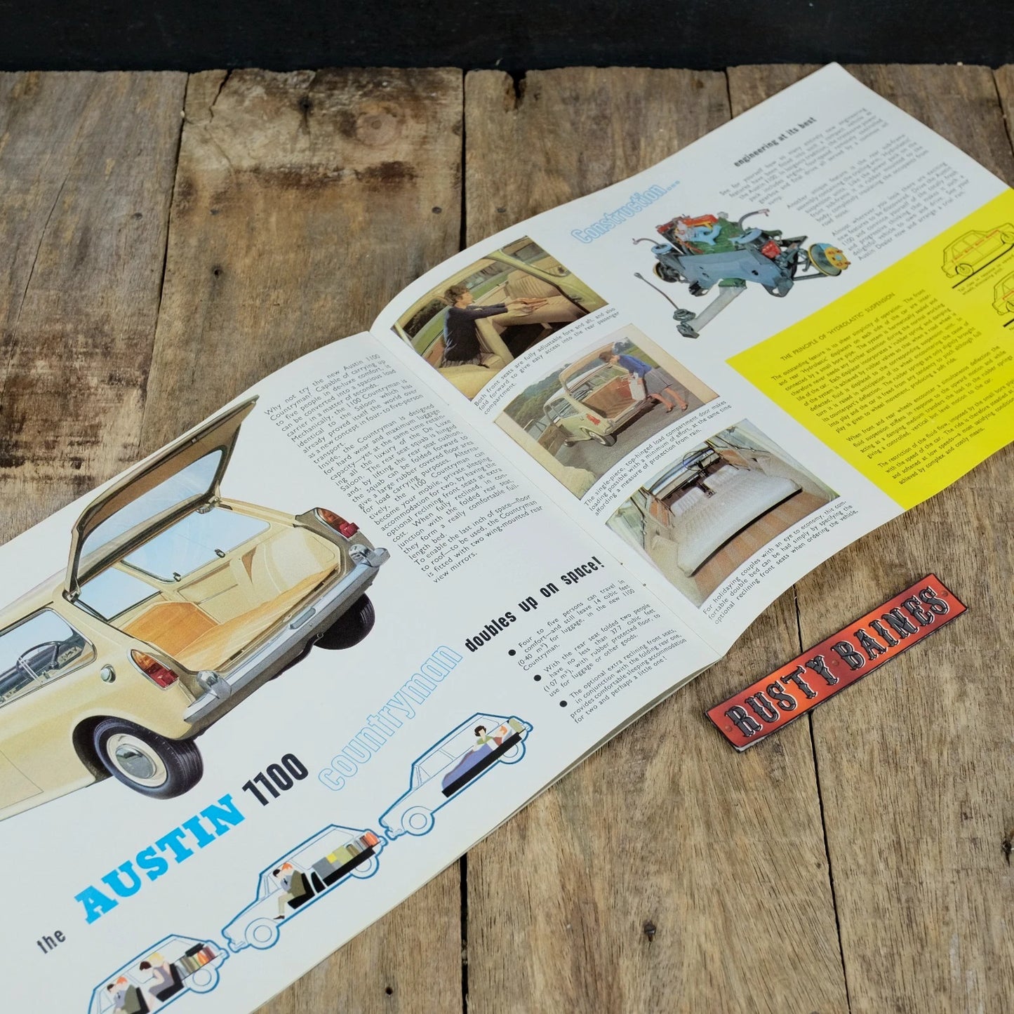 Original Car Brochure, Austin 1100 Saloon & Countryman #2192H