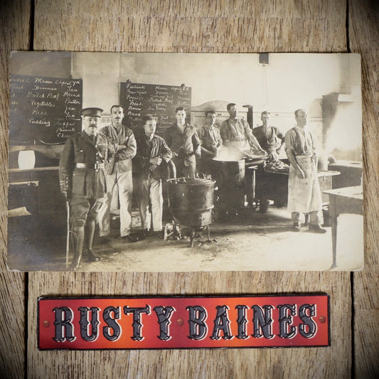 Postcard, WW1 Hospital Kitchen, Menu Board, Alex Keller Real Photo