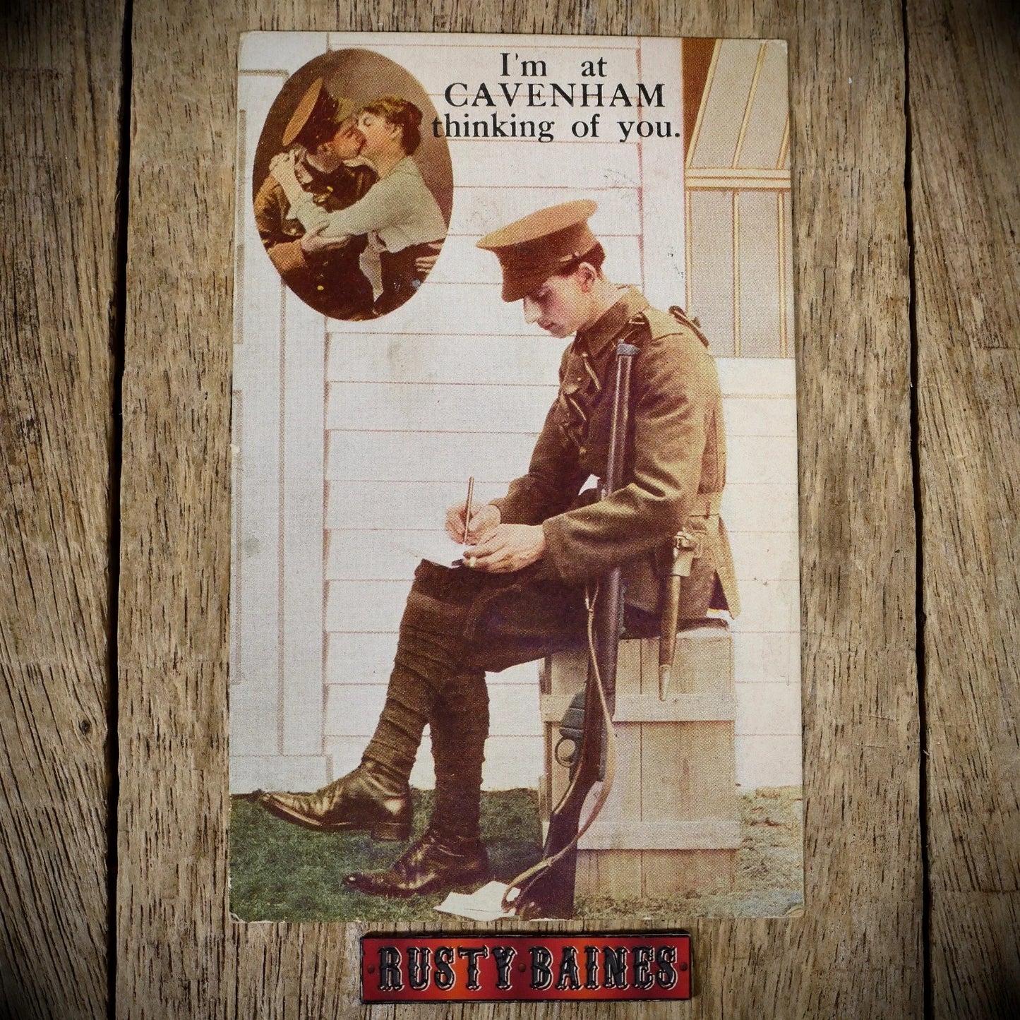 Postcard, WW1 Sweetheart, Soldier Writing from Cavenham Heath Camp