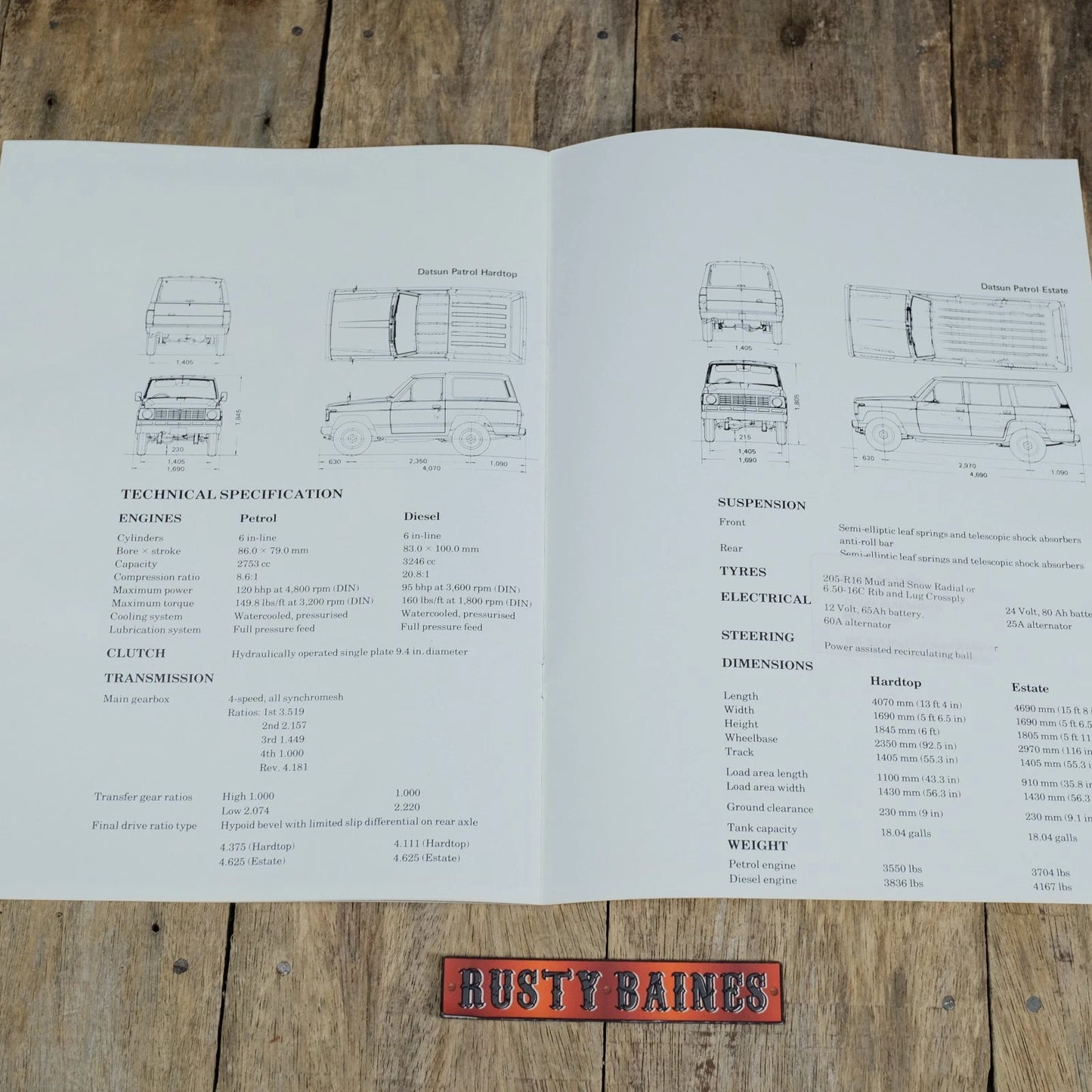 Original Car Brochure, Nissan Patrol SUV 4x4 1982 UK