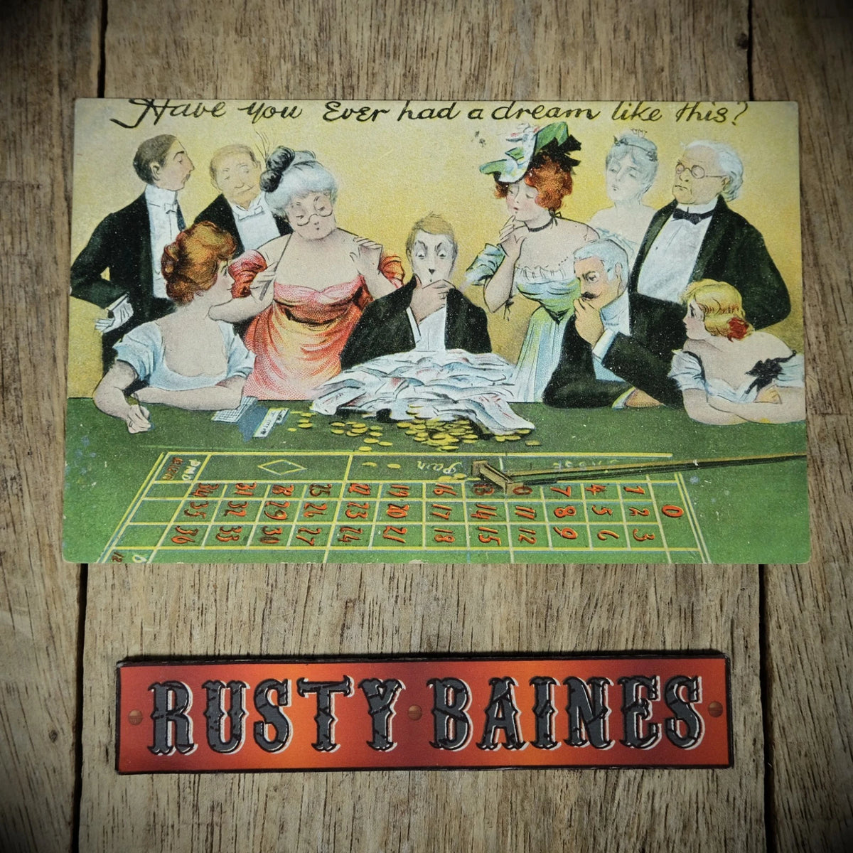 Postcard, Comic, Big Win Casino Gambler, Ever had a Dream Like This?
