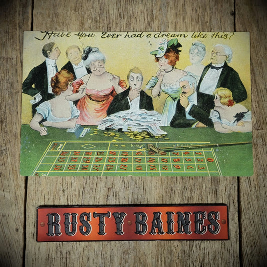 Postcard, Comic, Big Win Casino Gambler, Ever had a Dream Like This?