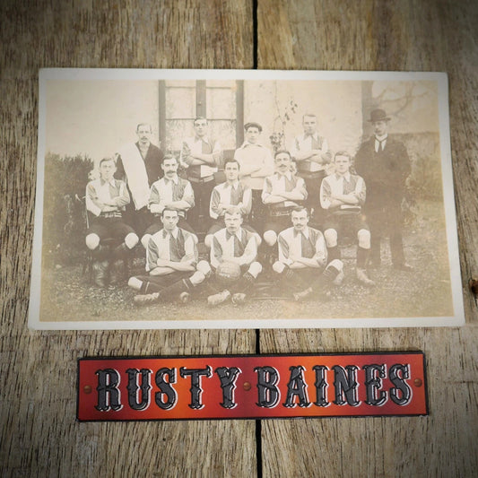 Postcard, Antique Real Photo, Football Team Supply Stores FC 1907/08