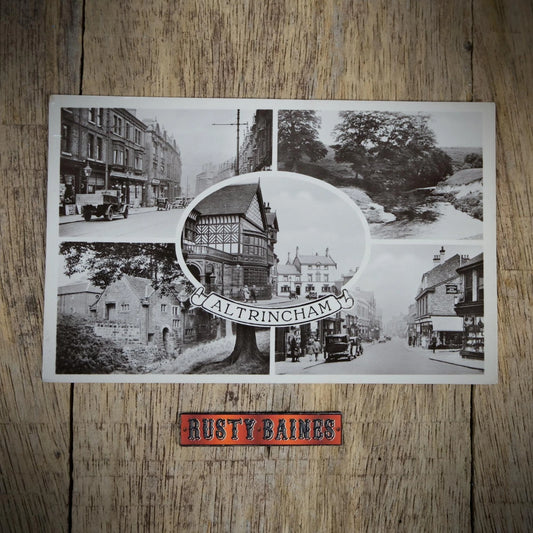 Postcard, Altringham Multiview, Classic Cars, Lorry, Real Photo